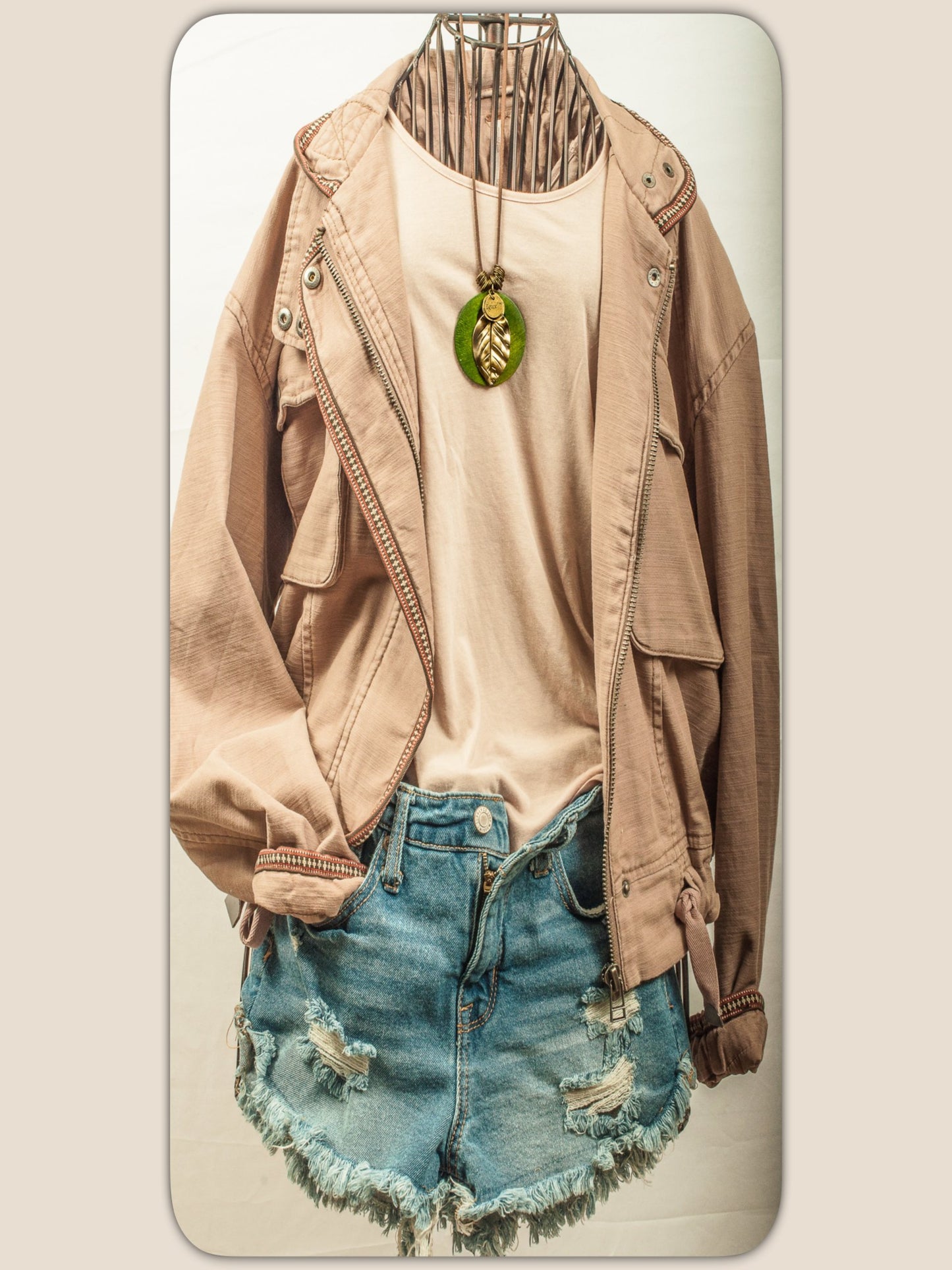 Wooden You Leaf - Brown Leather Necklace