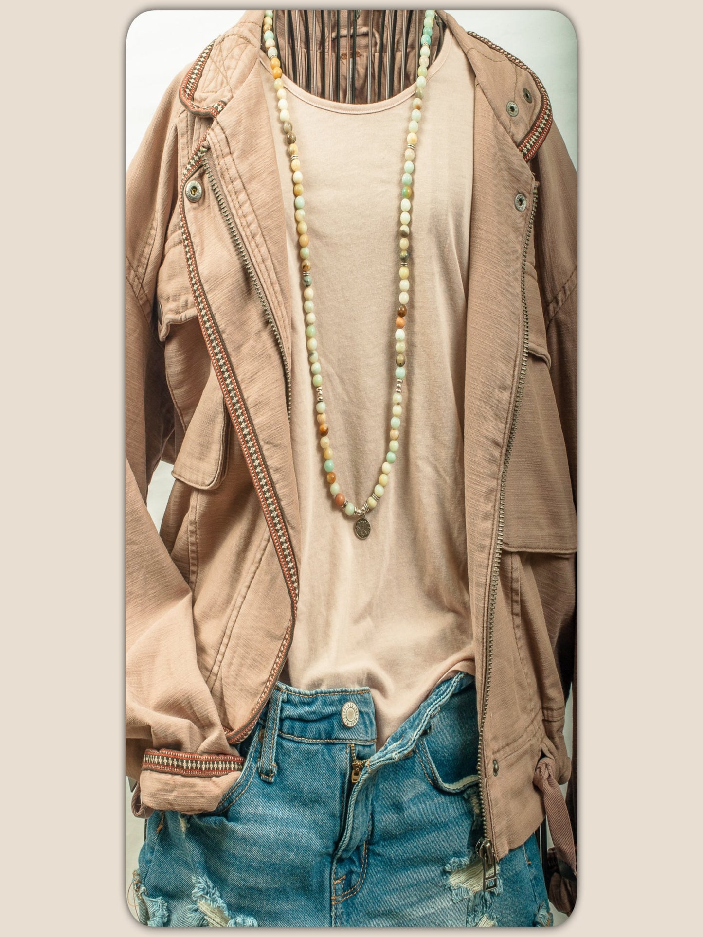 Colors Of The Earth - Beaded Amazonite Necklace