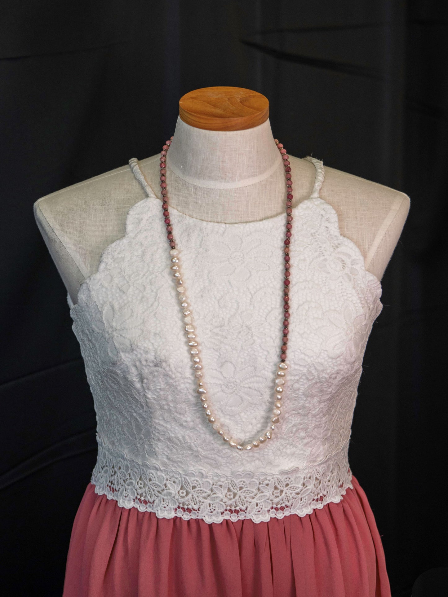 Pretty In Pink - Rhodochrosite Beaded Necklace