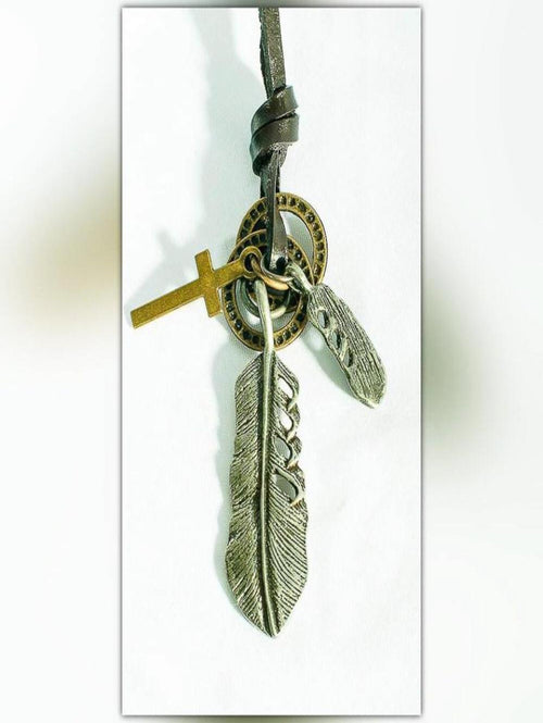 Birds Of A Feather - Cowhide Rope Necklace