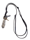 Birds Of A Feather - Cowhide Rope Necklace