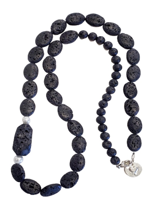 Black Beauty - Vesuvianite Stone Necklace