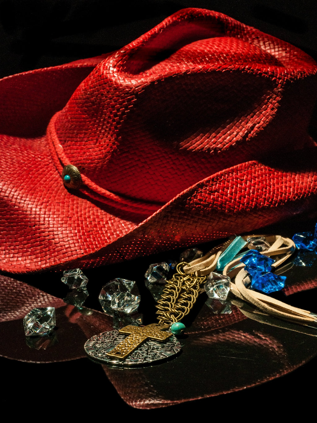 Cross Over To Sunday - Leather & Chain Necklace