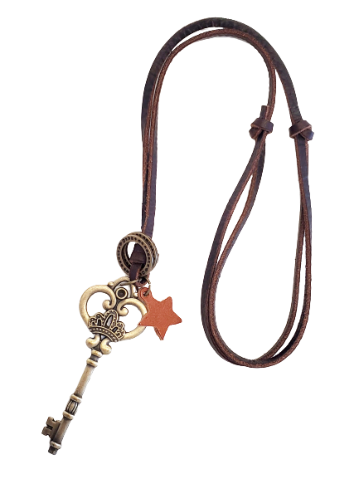 Key To Your Heart - Cowhide Leather Necklace
