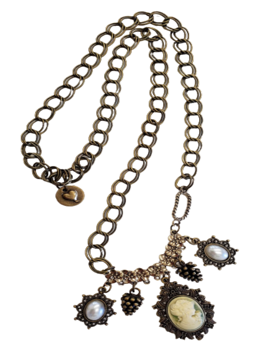 Retro Cameo - Chain Pendant Necklace