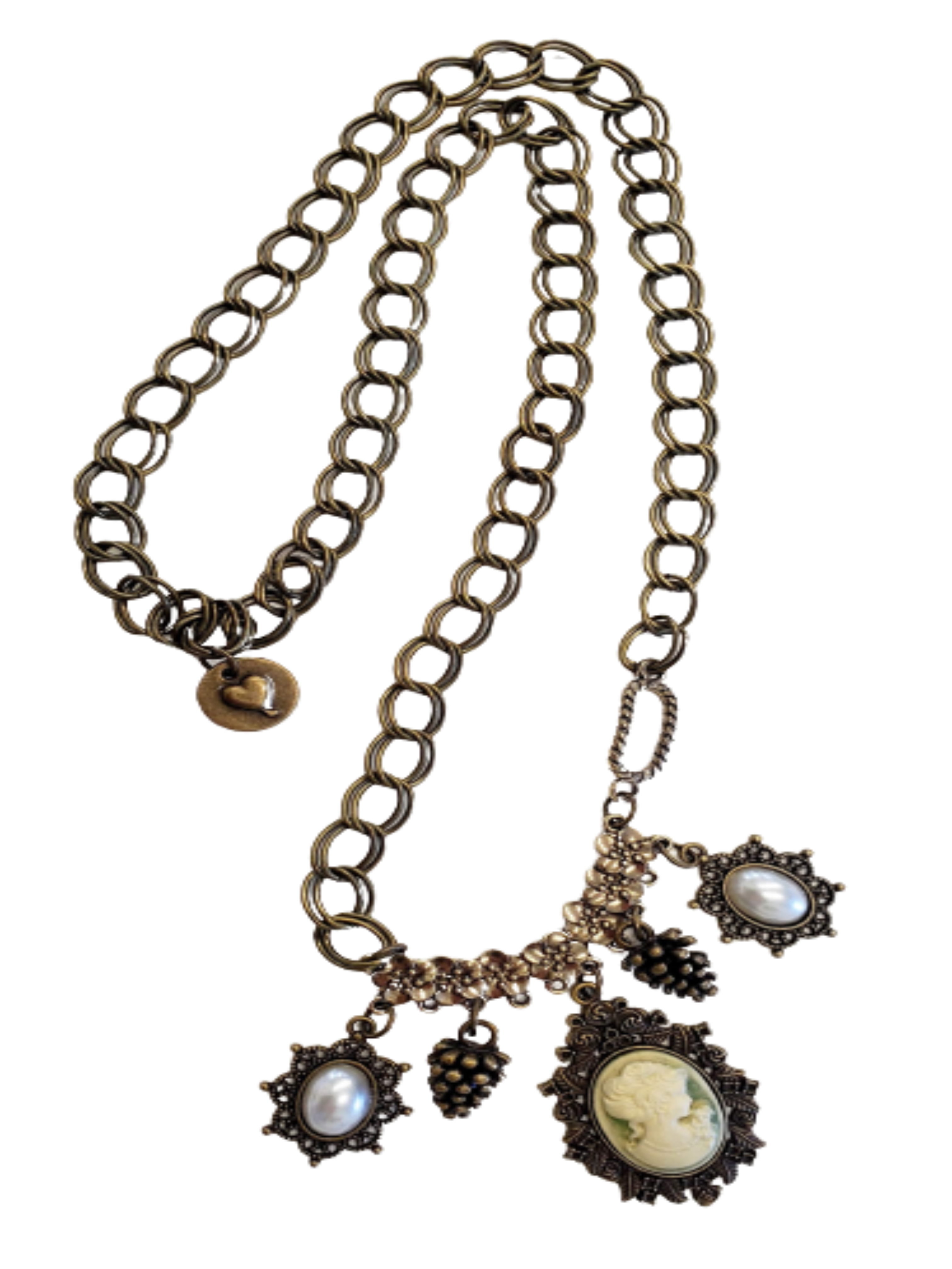 Retro Cameo - Chain Pendant Necklace