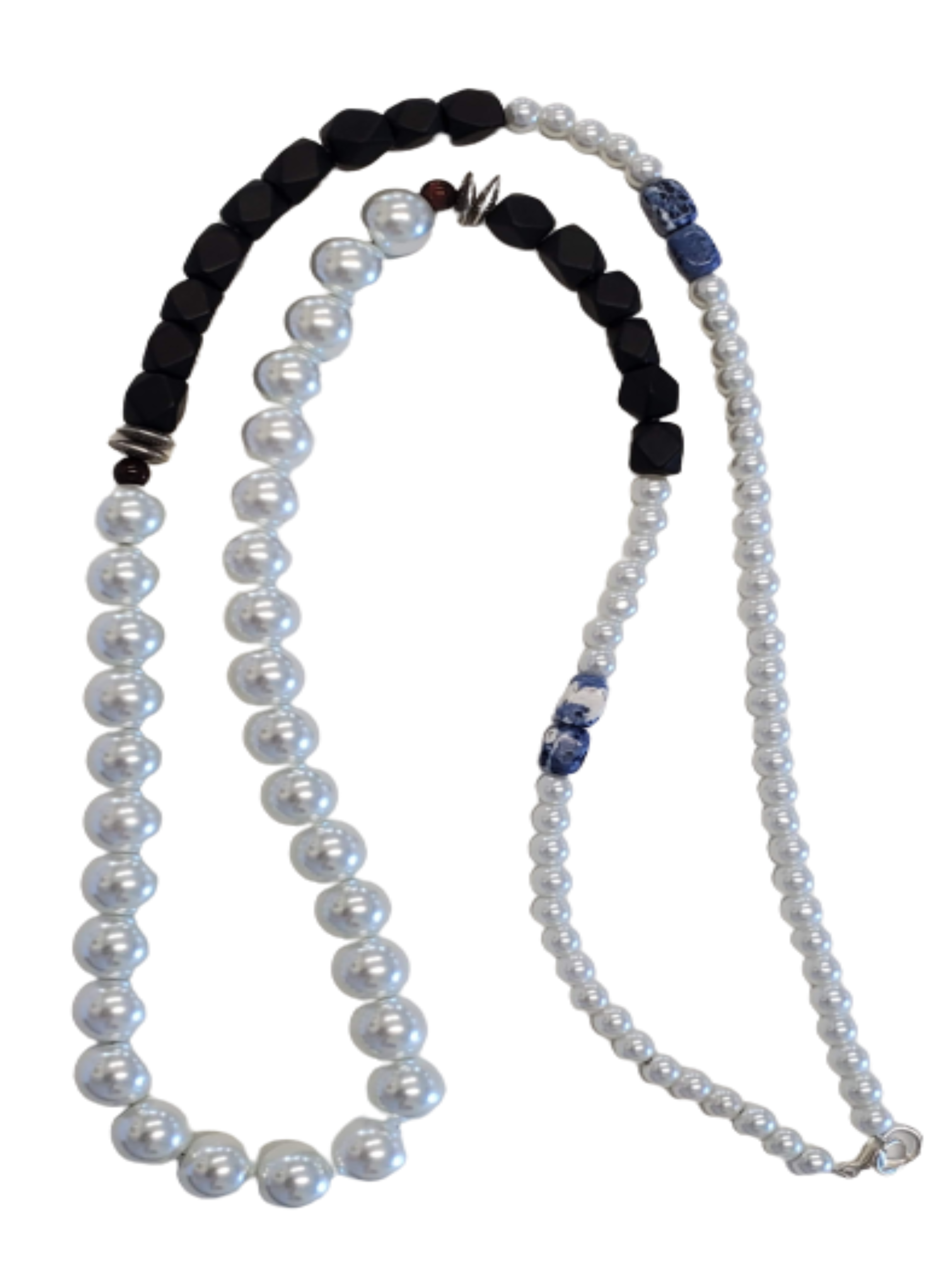 Classy & Sassy - Beaded Black Agate Stone Necklace