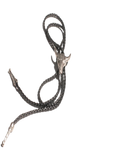 Silver Steer Bolo - Cowhide Rope Necklace